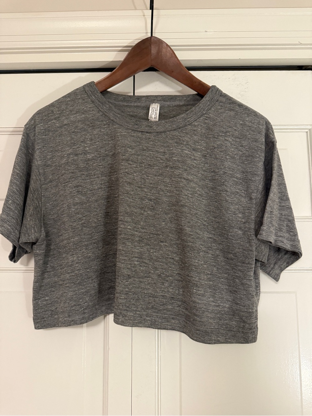 American Apparel Heather Gray Cropped Tee